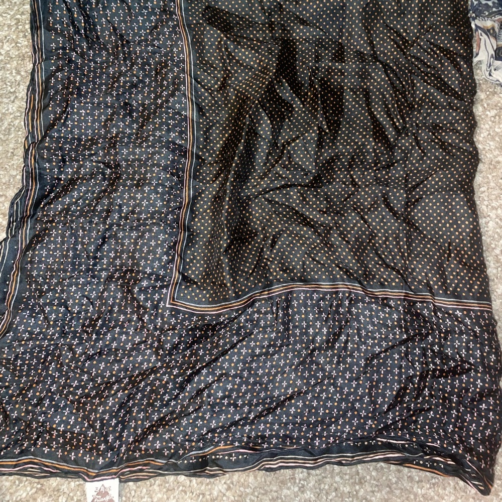 100% pure silk hand printed scarf